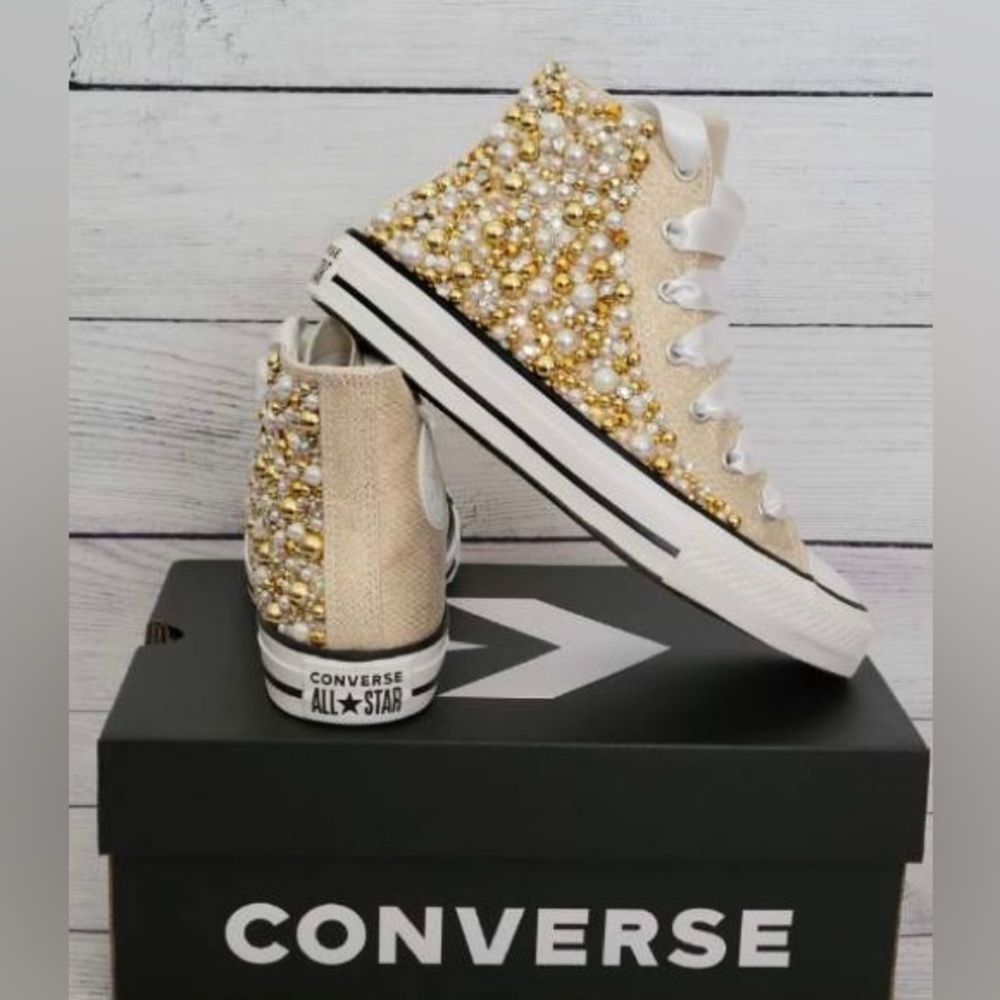 Girls Custom Golden Delight Converse